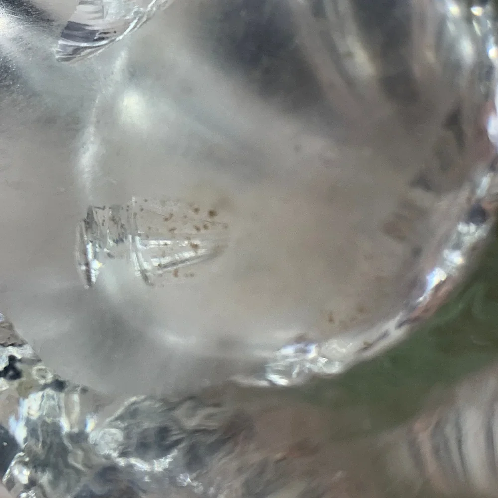 Clear Glass Fluted‎ Trumpet Art Vase Ribbed Swirl Ruffled Rim Decor Vintage